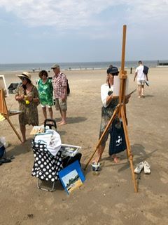 2024   Sonja plein air strand Domburg   Hans Versfelt Zeeuws Licht